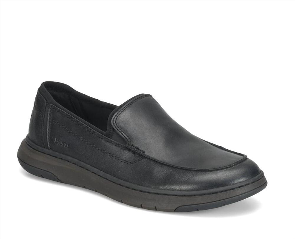 NEW BORN men's silvo moc toe slip-on in black